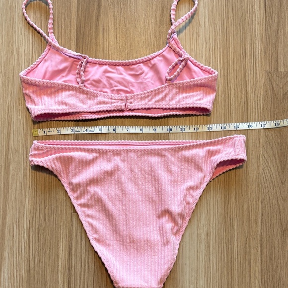 PacSun Pink Ribbed Bikini - Picture 3 of 5